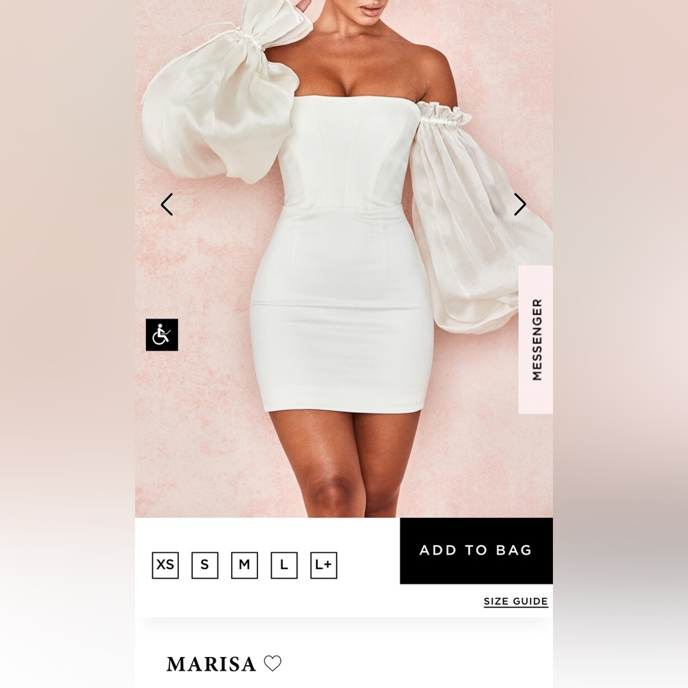Houseofcb MARISA IVORY SATIN CORSET DRESS